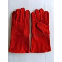 Welding Safety Gloves 14 in Red