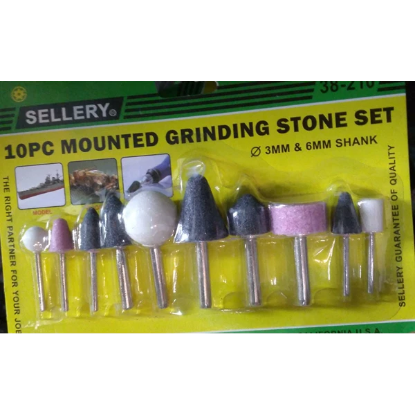 10Pc Mounted Grinding Stone (38-210)